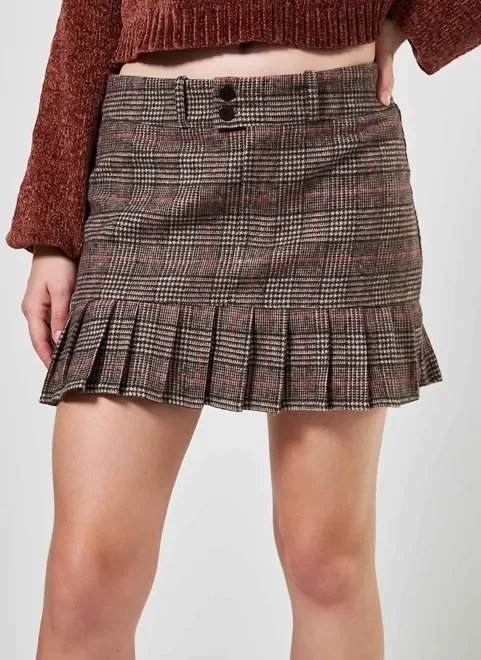 saia xadrez com pregas saia xadrez com pregas