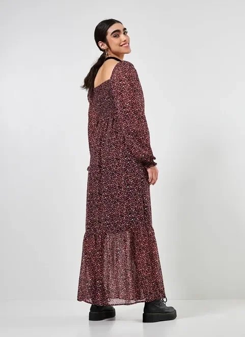 vestido longo preto florzinhas coloridas vestido longo preto florzinhas coloridas