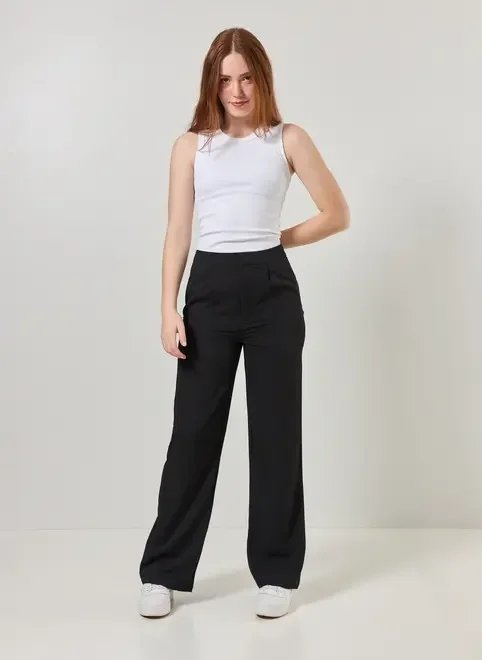 calça reta de alfaiataria calça reta de alfaiataria