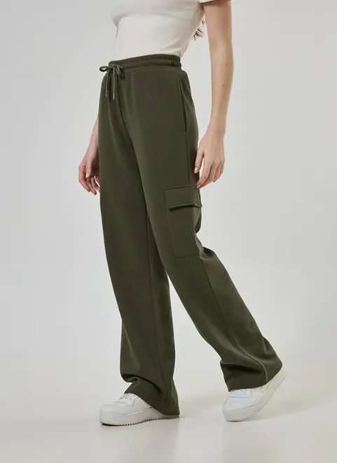 calça de moletom reta cargo calça de moletom reta cargo