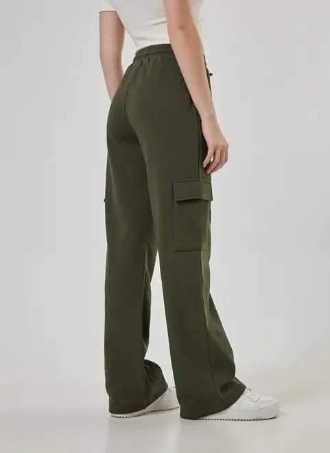 calça de moletom reta cargo calça de moletom reta cargo