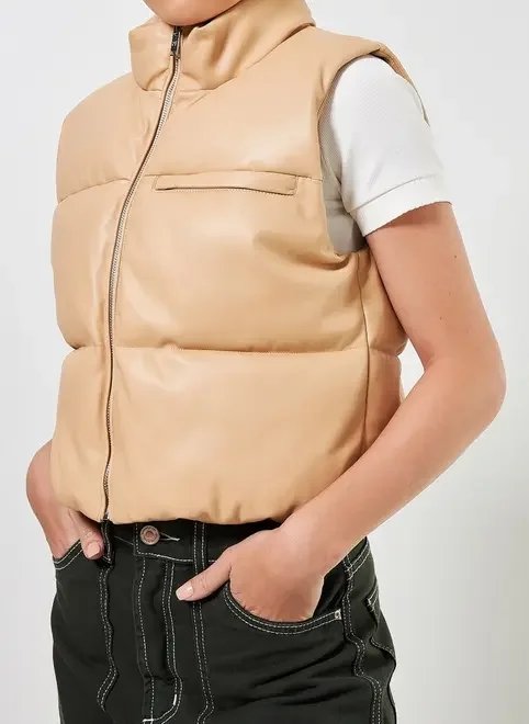 colete puffer em poliuretano colete puffer em poliuretano