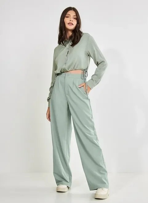 calça de alfaiataria verde seco calça de alfaiataria verde seco