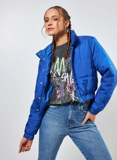 jaqueta puffer cropped jaqueta puffer cropped