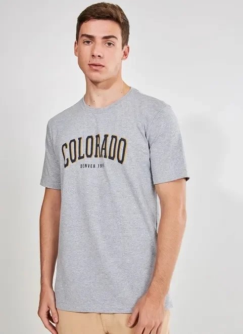 camiseta cinza mescla denver colorado camiseta cinza mescla denver colorado