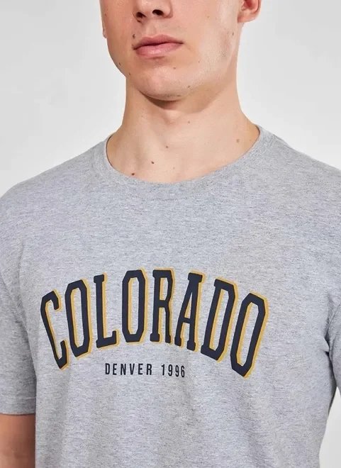 camiseta cinza mescla denver colorado camiseta cinza mescla denver colorado
