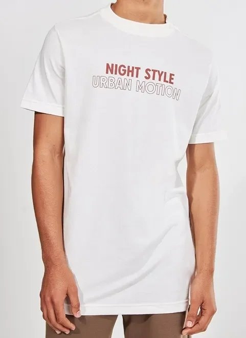 camiseta alongada night style camiseta alongada night style