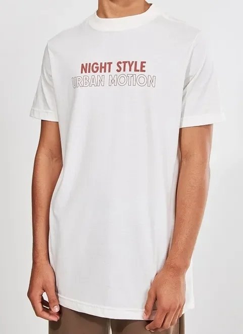 camiseta alongada night style camiseta alongada night style