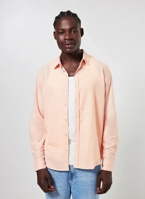 camisa de manga longa com linho camisa de manga longa com linho