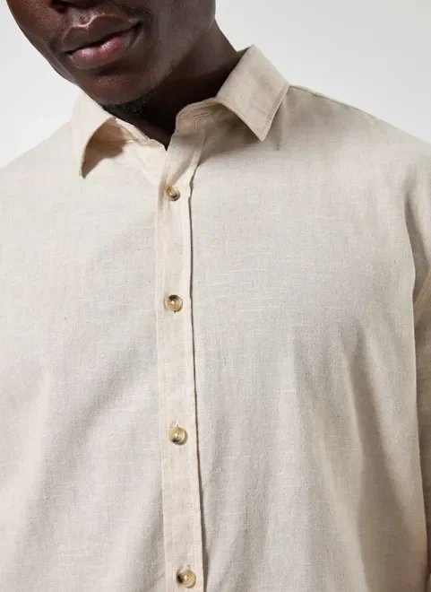 camisa de manga longa com linho camisa de manga longa com linho