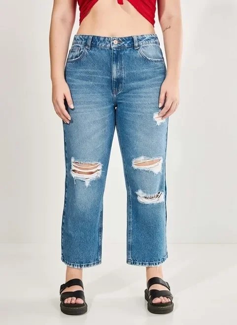 calça jeans com rasgos calça jeans com rasgos