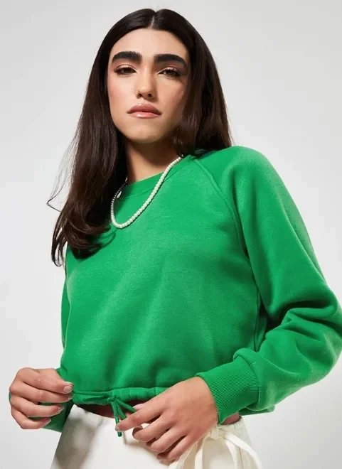 moletom cropped verde moletom cropped verde