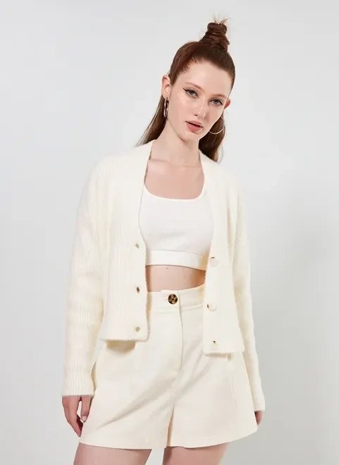 cardigan cropped peluciado cardigan cropped peluciado