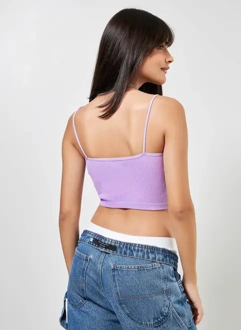 top seamless com decote reto top seamless com decote reto