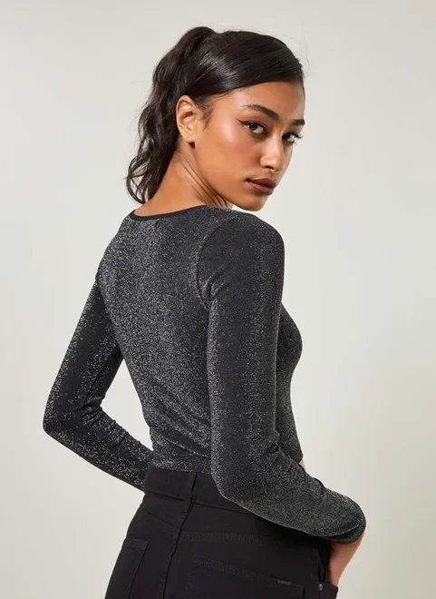 blusa cropped seamless com brilho blusa cropped seamless com brilho