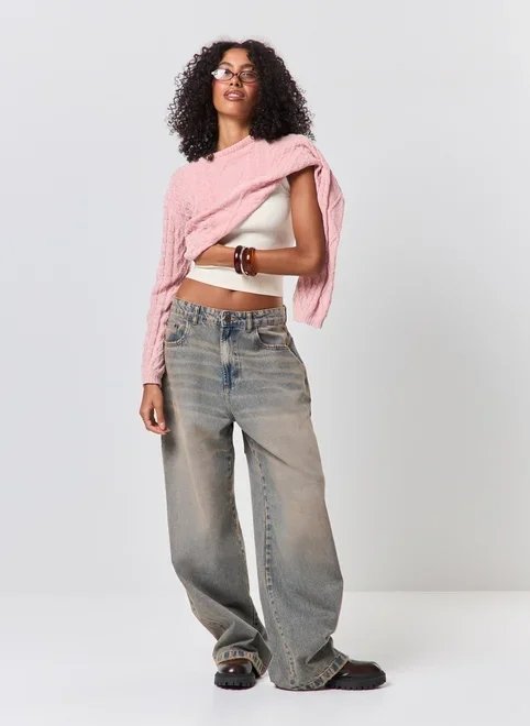 blusa cropped em tricô trançado blusa cropped em tricô trançado