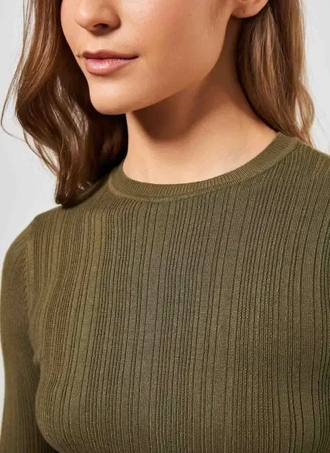 blusa de manga longa em retilínea blusa de manga longa em retilínea