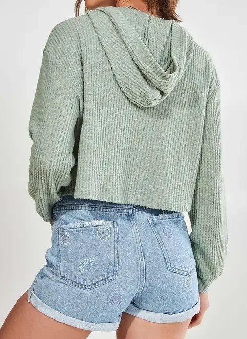 blusa texturizada com capuz blusa texturizada com capuz
