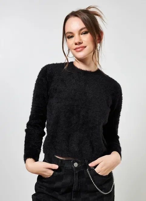 blusa de retilínea pelinhos blusa de retilínea pelinhos