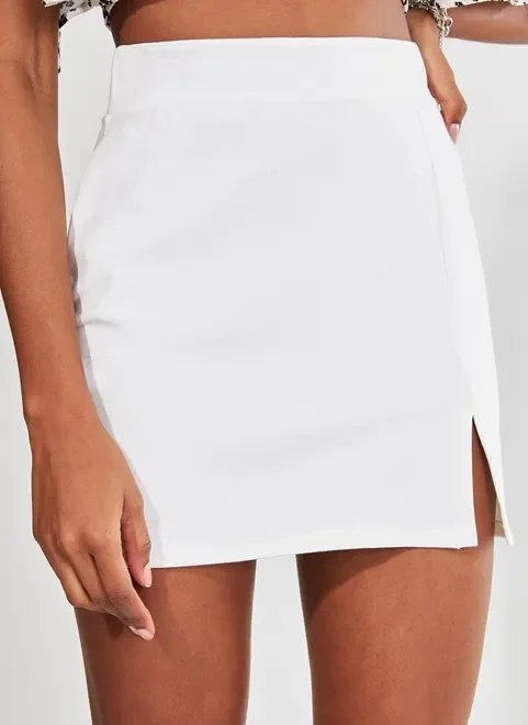 saia off-white justinha saia off-white justinha