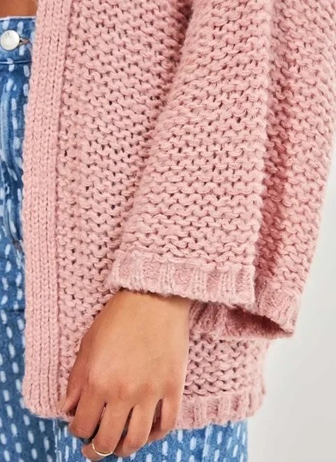 cardigan estilo kimono de retilínea rosé cardigan estilo kimono de retilínea rosé
