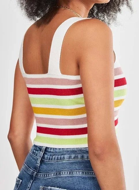 cropped em retilínea listrada cropped em retilínea listrada