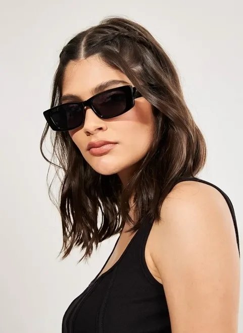 óculos de sol preto retinho óculos de sol preto retinho