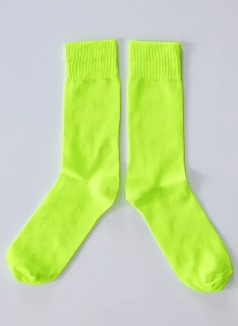 meia amarelo neon meia amarelo neon