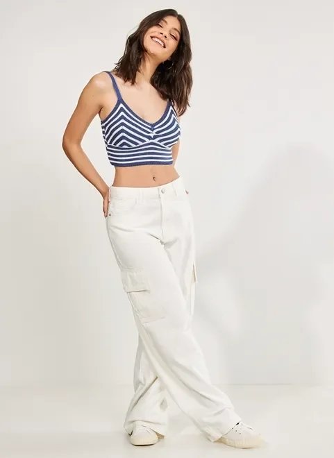 top de retilínea azul e branco top de retilínea azul e branco