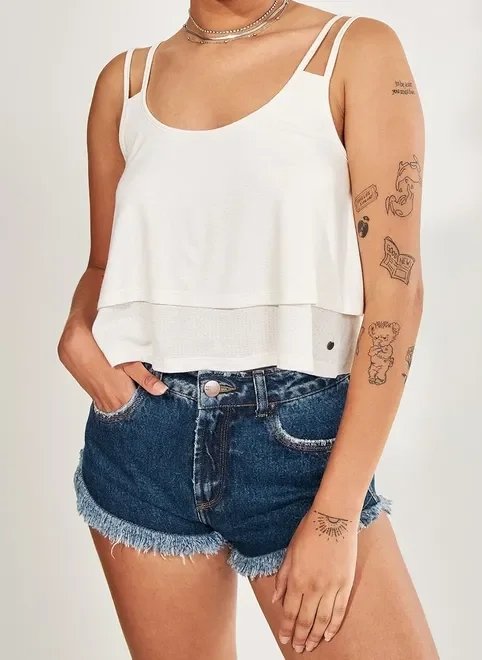 regata cropped camadas off-white regata cropped camadas off-white