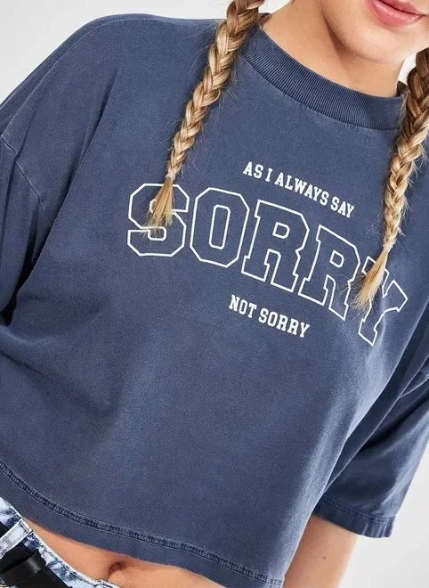 camiseta cropped sorry not sorry camiseta cropped sorry not sorry