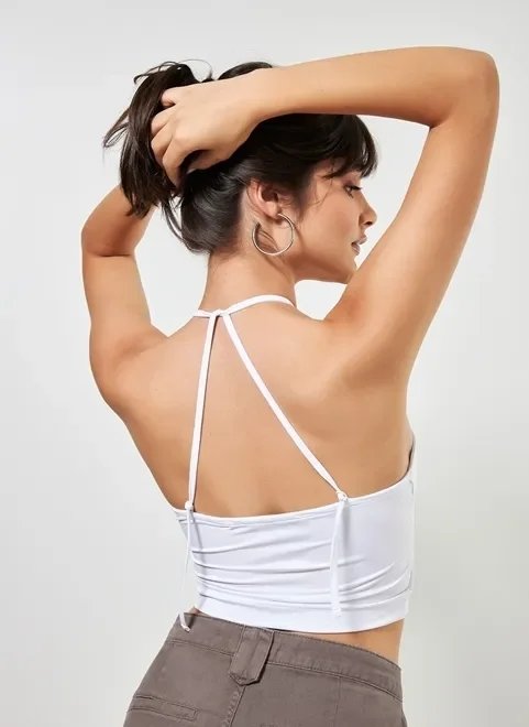 cropped frente única branco cropped frente única branco