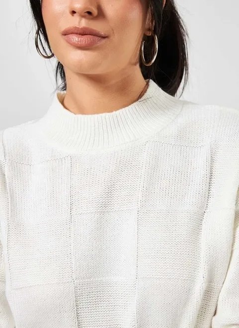 blusa de retilínea com padronagens quadradas blusa de retilínea com padronagens quadradas