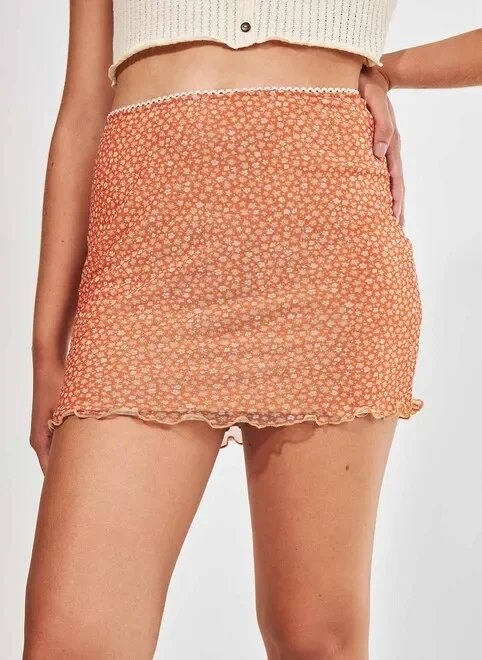 minissaia de tule florzinhas 70s minissaia de tule florzinhas 70s