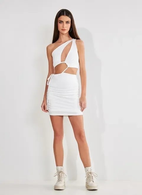 vestido off-white cut outs vestido off-white cut outs