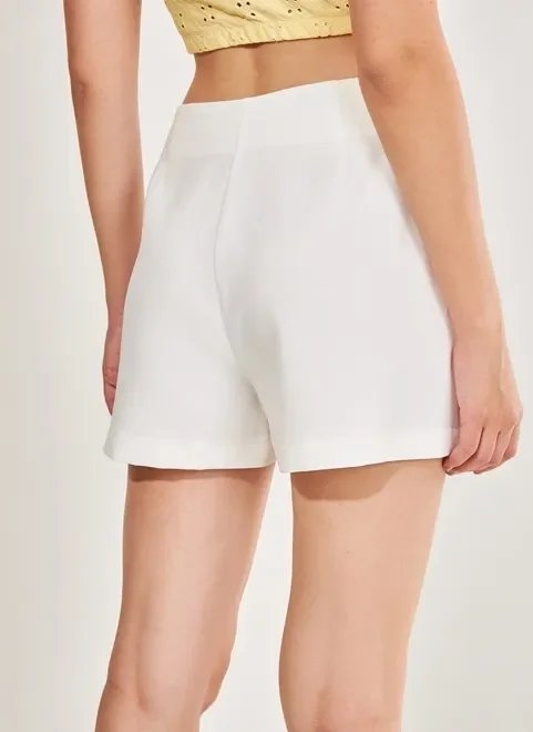 short saia de alfaiataria off-white short saia de alfaiataria off-white