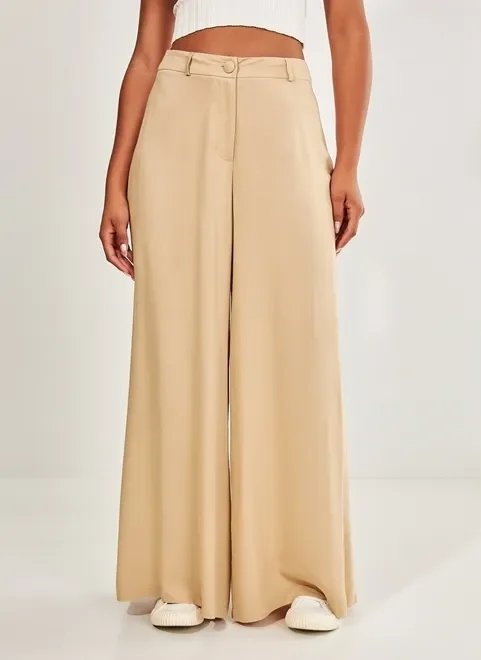 calça pantalona em tecido de viscose calça pantalona em tecido de viscose