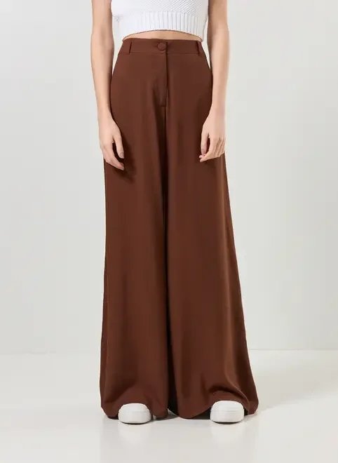calça pantalona em tecido de viscose calça pantalona em tecido de viscose