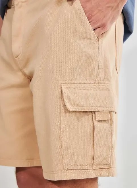 bermuda cargo de sarja caqui bermuda cargo de sarja caqui