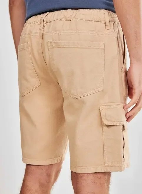 bermuda cargo de sarja caqui bermuda cargo de sarja caqui