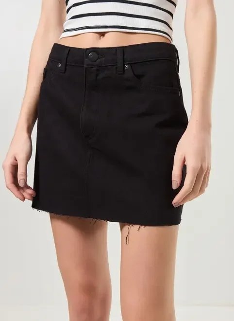 saia de sarja preta saia de sarja preta