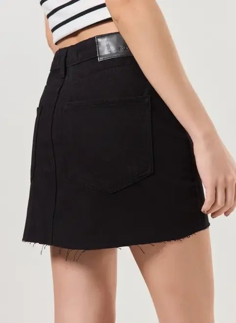 saia de sarja preta saia de sarja preta