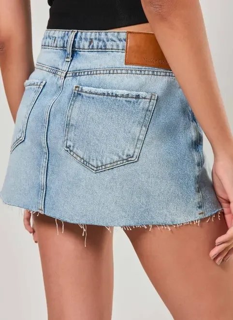 minissaia jeans de cintura baixa minissaia jeans de cintura baixa