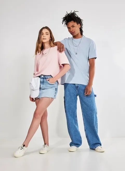 camiseta box tingimento natural azul camiseta box tingimento natural azul