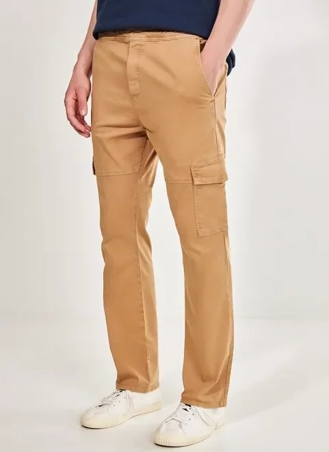 calça cargo caqui com elástico calça cargo caqui com elástico