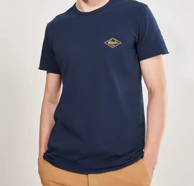 camiseta alongada azul marinho camiseta alongada azul marinho
