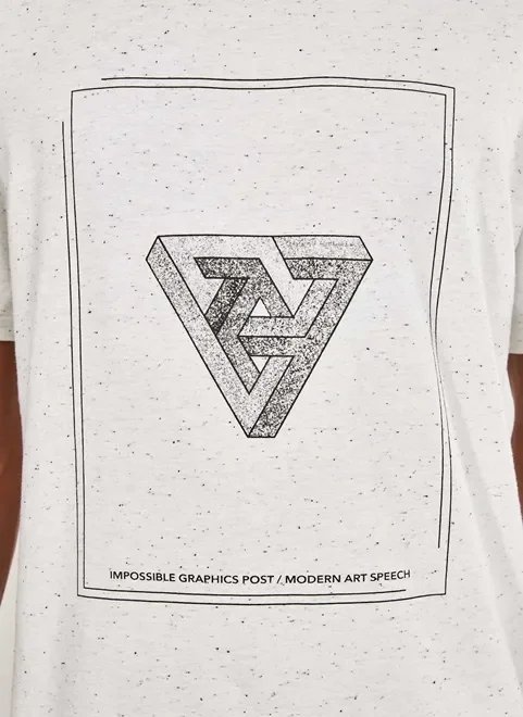 camiseta off-white estampa triângulo camiseta off-white estampa triângulo