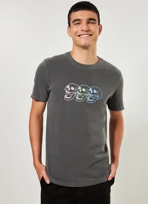 camiseta estonada caveiras camiseta estonada caveiras