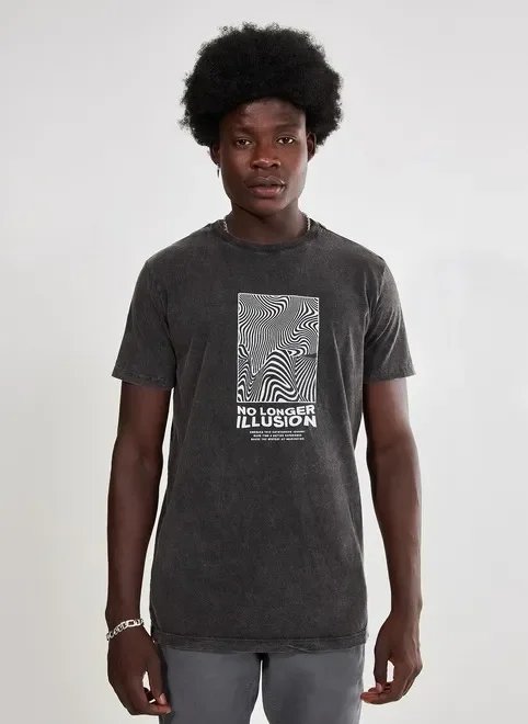 camiseta alongada estonada illusion camiseta alongada estonada illusion
