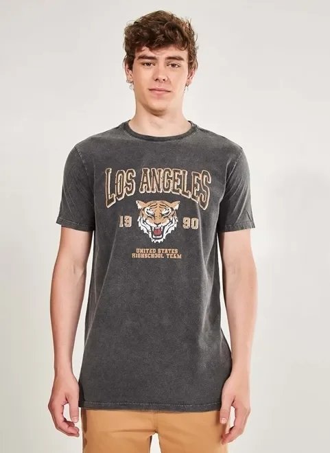 camiseta alongada marmorizada los angeles camiseta alongada marmorizada los angeles